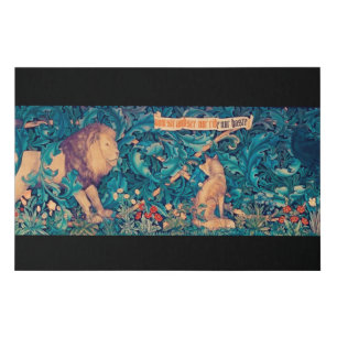 Animals in The Forest, William Morris Faux Canvas