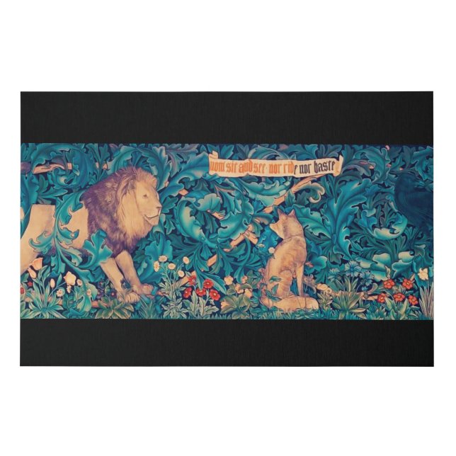 Animals in The Forest, William Morris Faux Canvas  (Front)