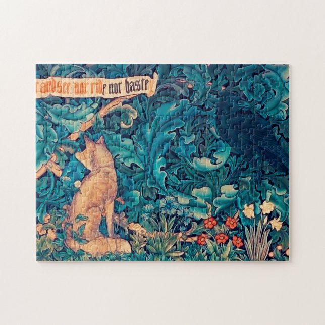 Animals in The Forest, William Morris Jigsaw Puzzl Jigsaw Puzzle (Horizontal)