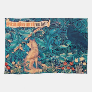 Animals in The Forest, William Morris Kitchen Towe Towel
