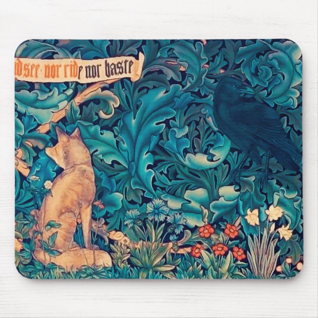 Animals in The Forest, William Morris Mouse Pad (Front)
