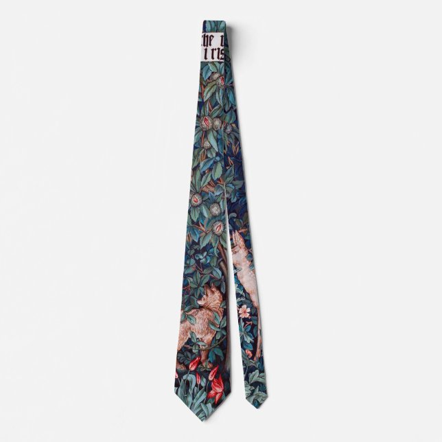 Animals in The Forest, William Morris Neck Tie (Front)