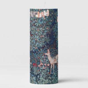 Animals in The Forest, William Morris Pillar Candle