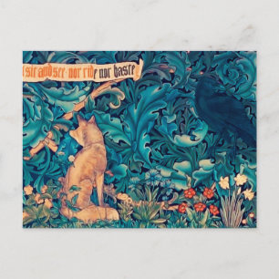 Animals in The Forest, William Morris Postcard