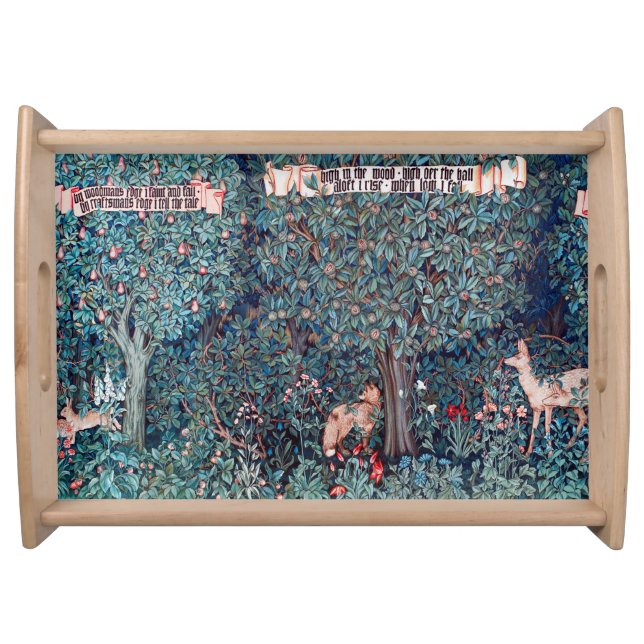 Animals in The Forest, William Morris Serving Tray (Front)