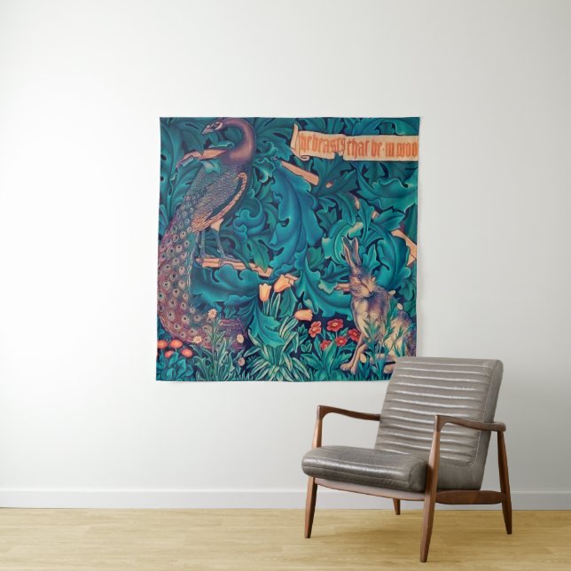 Animals in The Forest, William Morris Tapestry (In Situ (Horizontal))