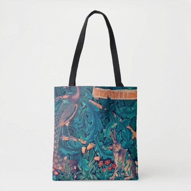 Animals in The Forest, William Morris Tote Bag (Front)