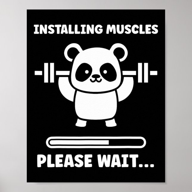 Animals Installing Muscles Fitness Bodybuilding Ko Poster (Front)