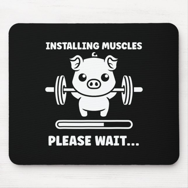 Animals Installing Muscles Fitness Bodybuilding Pi Mouse Pad (Front)