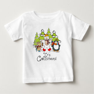 Animals It's Christmas Baby T-Shirt
