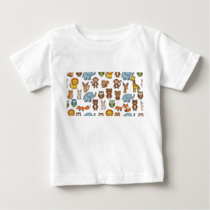 Animals kids drawing crayon color pencil baby T-Shirt