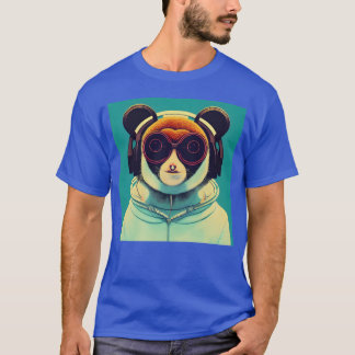 animals listening to music relaing animal life gif T-Shirt