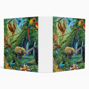 Animals living together throw pillow 3 ring binder