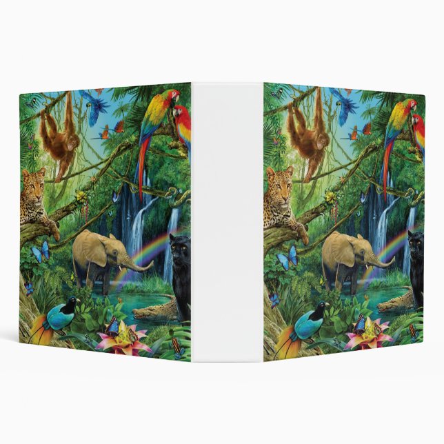 Animals living together throw pillow 3 ring binder (Background)