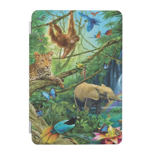 Animals living together throw pillow iPad mini cover