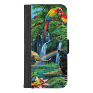 Animals living together throw pillow iPhone 8/7 plus wallet case