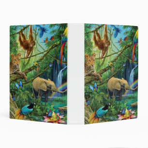 Animals living together throw pillow mini binder