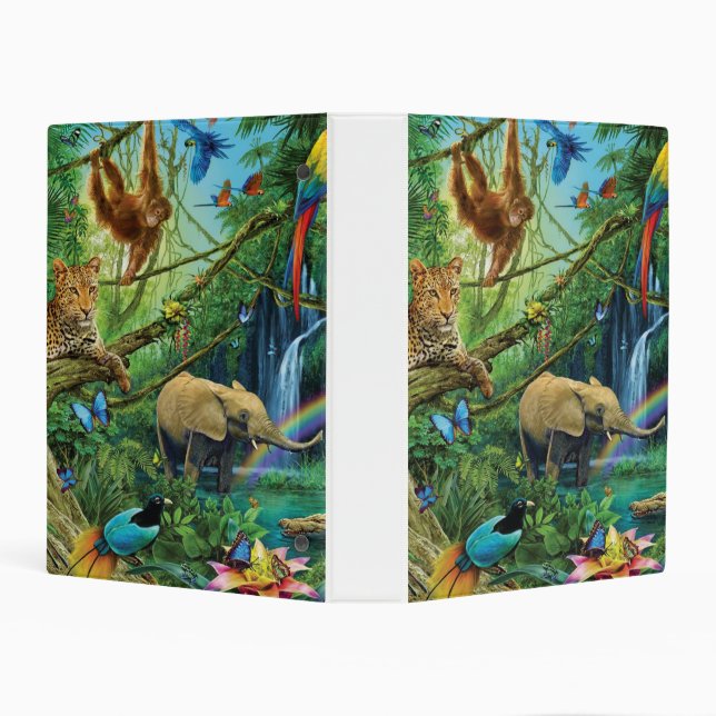 Animals living together throw pillow mini binder (Background)