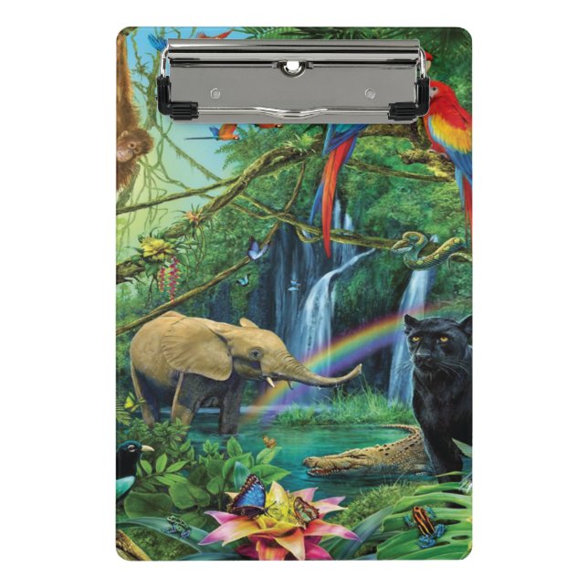 Animals living together throw pillow mini clipboard (Front)