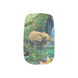 Animals living together throw pillow minx nail art