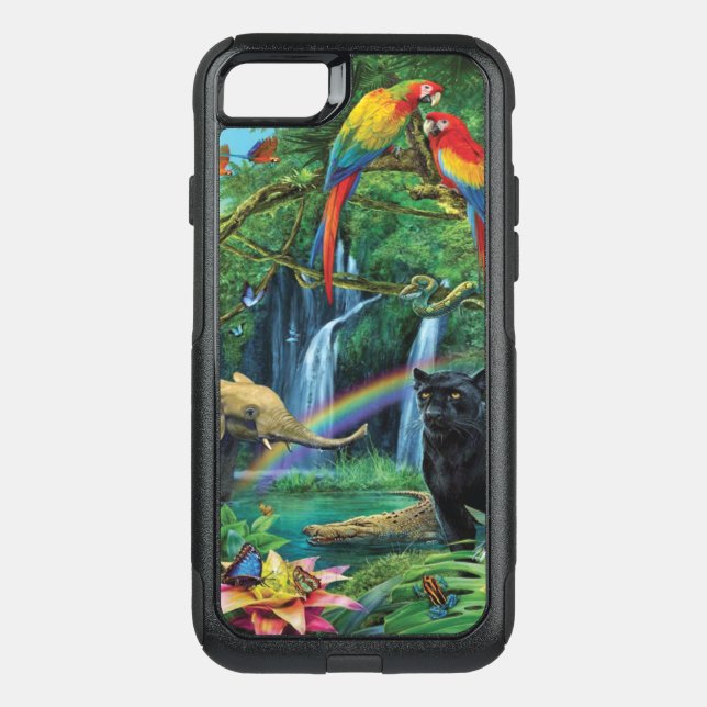 Animals living together throw pillow otterbox iPhone case (Back)