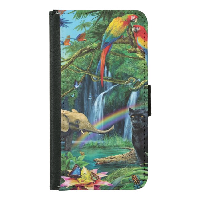 Animals living together throw pillow samsung galaxy wallet case (Front)