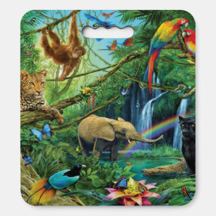 Animals living together throw pillow seat cushion
