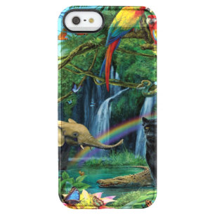 Animals living together throw pillow clear iPhone SE/5/5s case