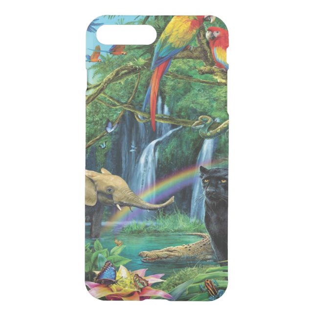 Animals living together throw pillow uncommon iPhone case (Back)