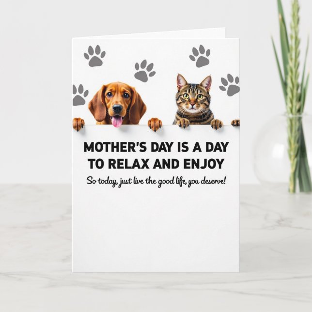 Animals Mothers Day Message Card (Front)