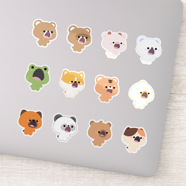 Animals Mouth Opening Sticker (Detail)