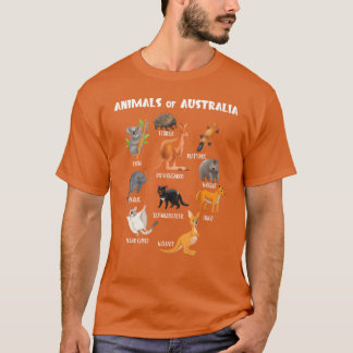 Animals Of Australia Animal Educational Kangaroo f T-Shirt