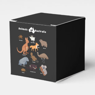 Animals of Australia Aussie Wildlife Favor Boxes