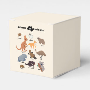 Animals of Australia Aussie Wildlife Favor Boxes