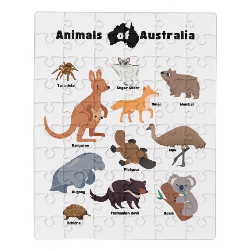 Animals of Australia Aussie Wildlife Jigsaw Puzzle