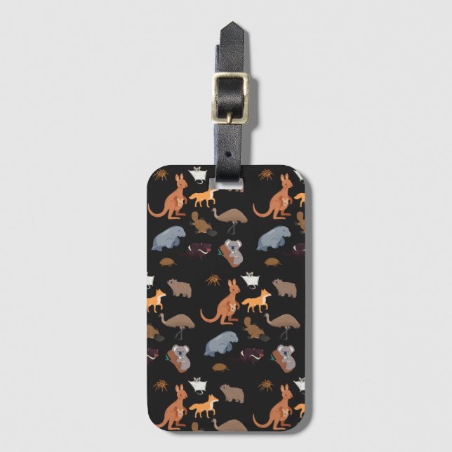 Animals of Australia Aussie Wildlife Luggage Tag (Front Vertical)