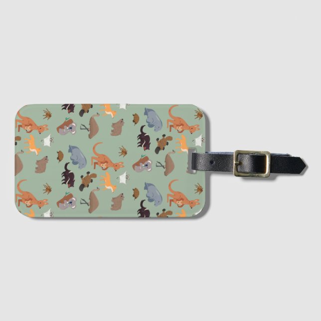 Animals of Australia Aussie Wildlife Luggage Tag (Front Horizontal)