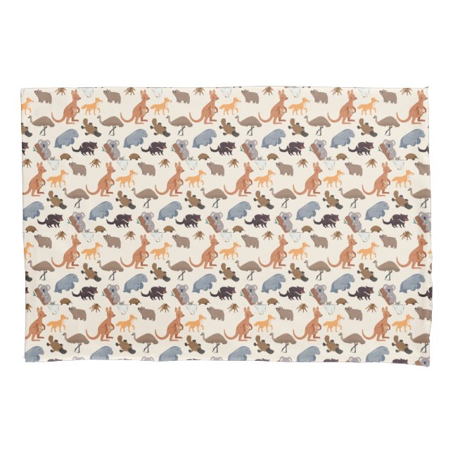 Animals of Australia Aussie Wildlife Pillow Case (Front)
