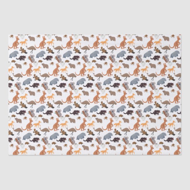 Animals of Australia Aussie Wildlife Tissue Paper (Front)