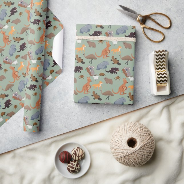 Animals of Australia Aussie Wildlife Wrapping Paper (Crafts)
