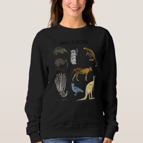 Animals Of Australia Australian Animal World Educa Sweatshirt