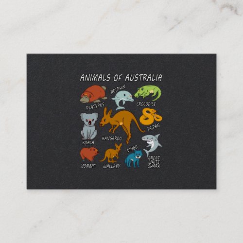 Animals Of Australia Business Card