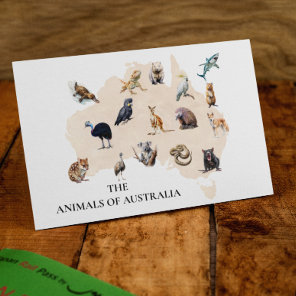 Animals of Australia   Postcard