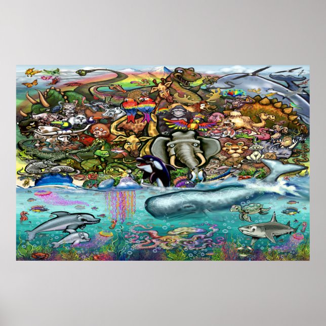 Animals of Land and Sea Large Poster (Front)