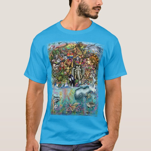 Animals of Land and Sea T-Shirt (Front)