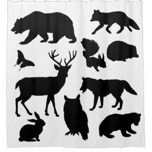 Animals Of The Forest, Wildlife Shower Curtain