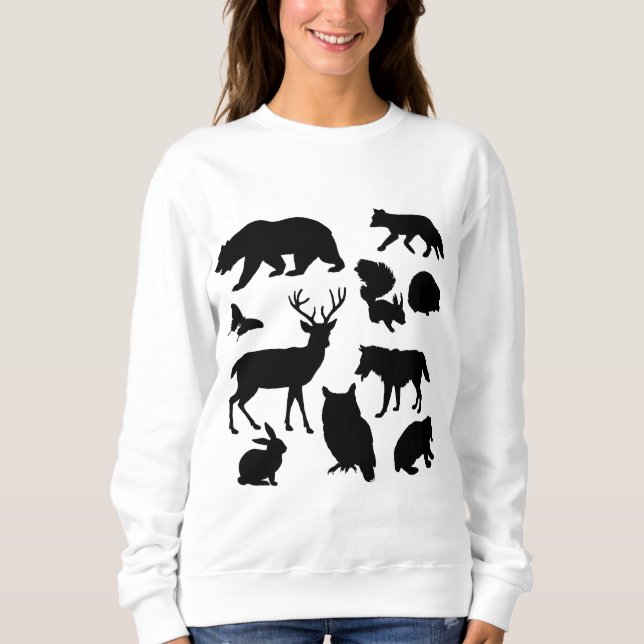 Animals Of The Forest, Wildlife Sweatshirt (Front)