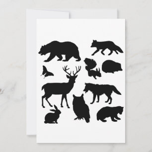 Animals Of The Forest, Wildlife Thank You Card