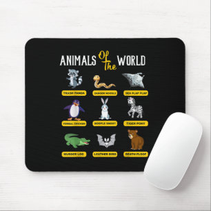 Animals Of The World Funny Animal Real Names Mouse Pad