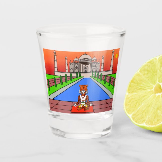 Animals of the World, India: Tiger Shot Glass (Front)